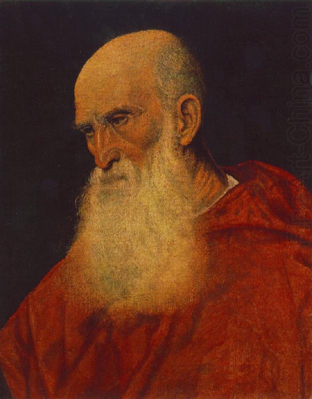 TIZIANO Vecellio Portrait of an Old Man (Pietro Cardinal Bembo) fgj oil painting picture